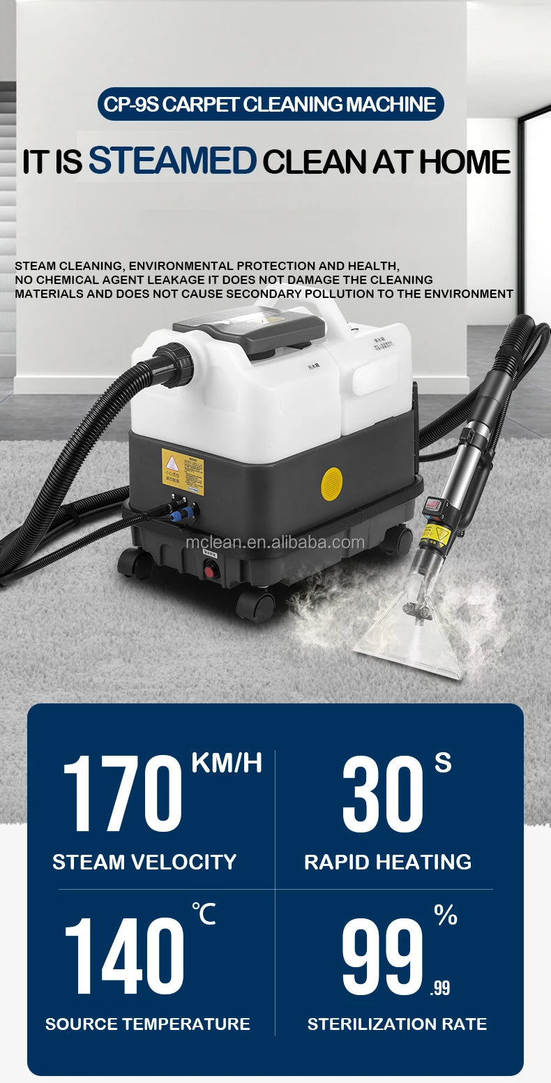 CP-9S PLUS Strong Suction Carpet Cleaner Wet and Dry Carpet Vacuum Heated Steam Carpet Extractor