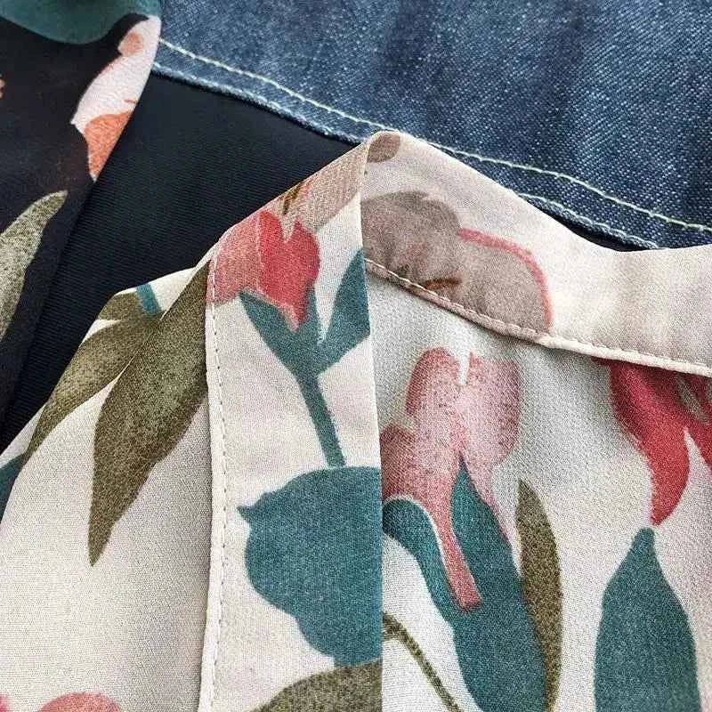 summer Chiffon Cover-ups ladies floral shirts blouses bohemia scarfs Beach Wear Kimono Dress For Women Swimsuit