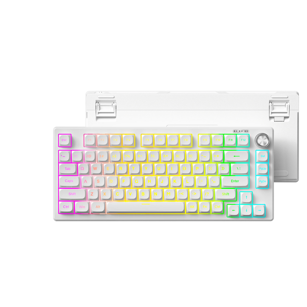 FURYCUBE IP75 Wired Mechanical Feel Keyboard RGB 19-Key Anti-Ghosting Multifunctional Smart Knob Fit for Daily Gaming Keyboard