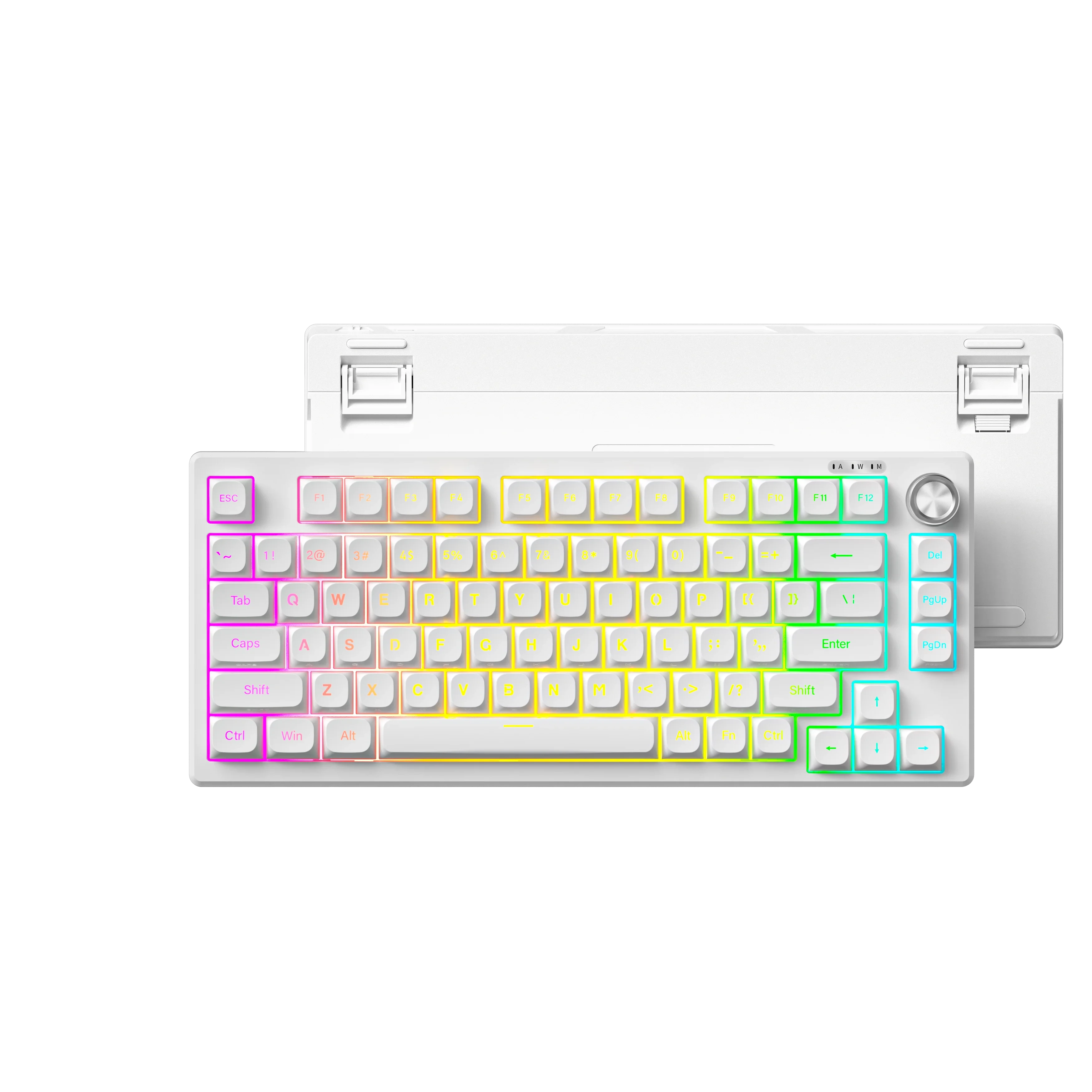 FURYCUBE IP75 Wired Mechanical Feel Keyboard RGB 19-Key Anti-Ghosting Multifunctional Smart Knob Fit for Daily Gaming Keyboard