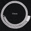 Custom Moissanite Heavy Silver Chain for Men 13mm-22mm  S925 Solid Rose Gold Plated Diamond VVS Moissanite Cuban Chain