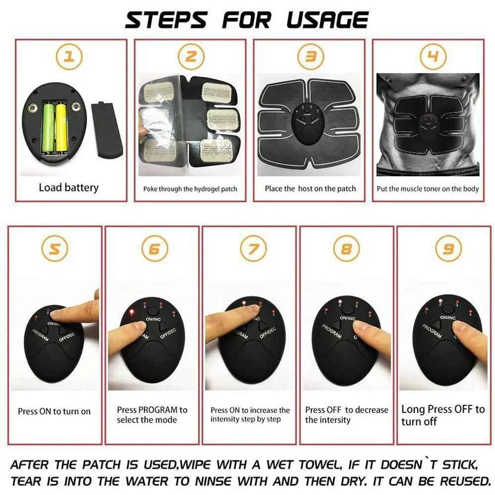 EMS Electric Abdominal Muscle Stimulator Hip Trainer Home Gym Slimming Muscle Toner Massager for Fitness And Body Shaping