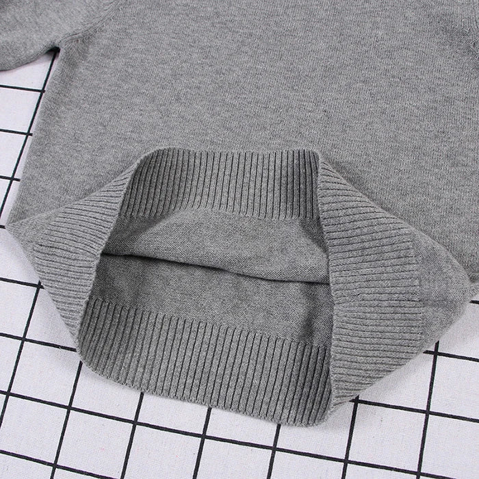 2025 New Autumn 1-8Yrs Baby Boys Girls Pure Color Casual Loose Pullovers Sweaters Kids Sweaters Knitted Bottoming Boys Sweaters