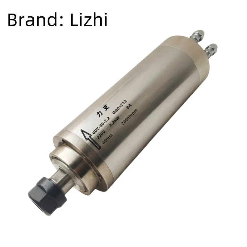 2.2KW-ER20 Water-cooled Spindle, Woodworking Spindle, High-speed Motor, Electric Spindle, Engraving Machine Spindle