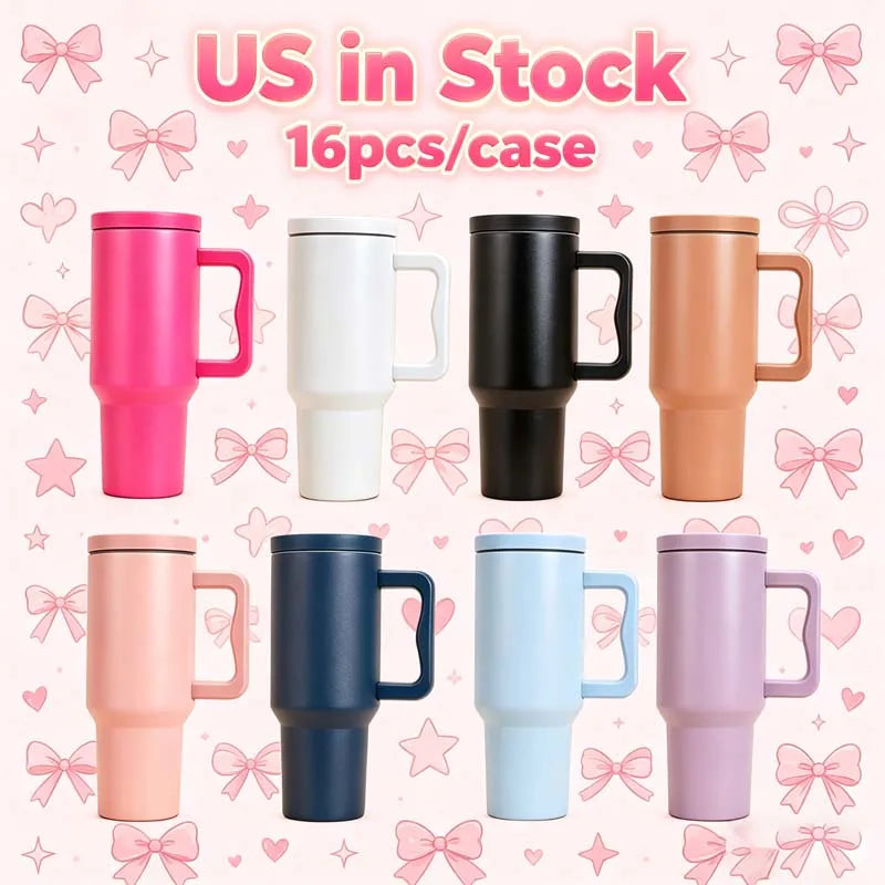 Us in Stock 40 OZ Insulated Office Use 20oz 24oz 32oz 40 OZ Flip Straw Tumbler for Home Office Outdoor Daily Use