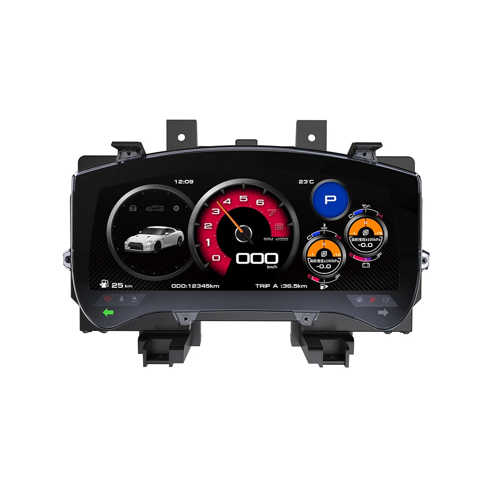 12.3 Inch Digital Cluster for Nissan GTR 2008-2015 GPS Navi Full LCD Car Dashboard Instrument Panel Speed Meter LCD Player