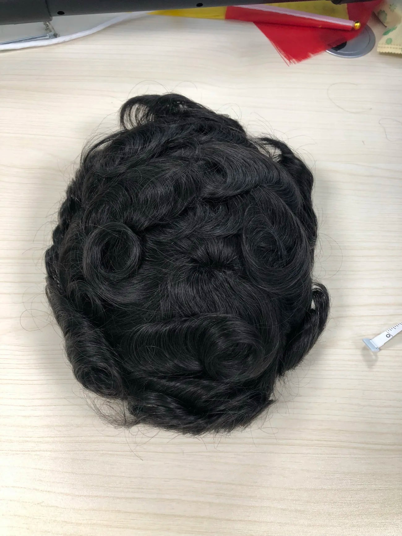 Sinoland EY-03 Q6 Style French Lace Skin Natural Hairline 5 Clips Men's Toupee 100% Indian Human Hair 6 Inch 38MM Texture