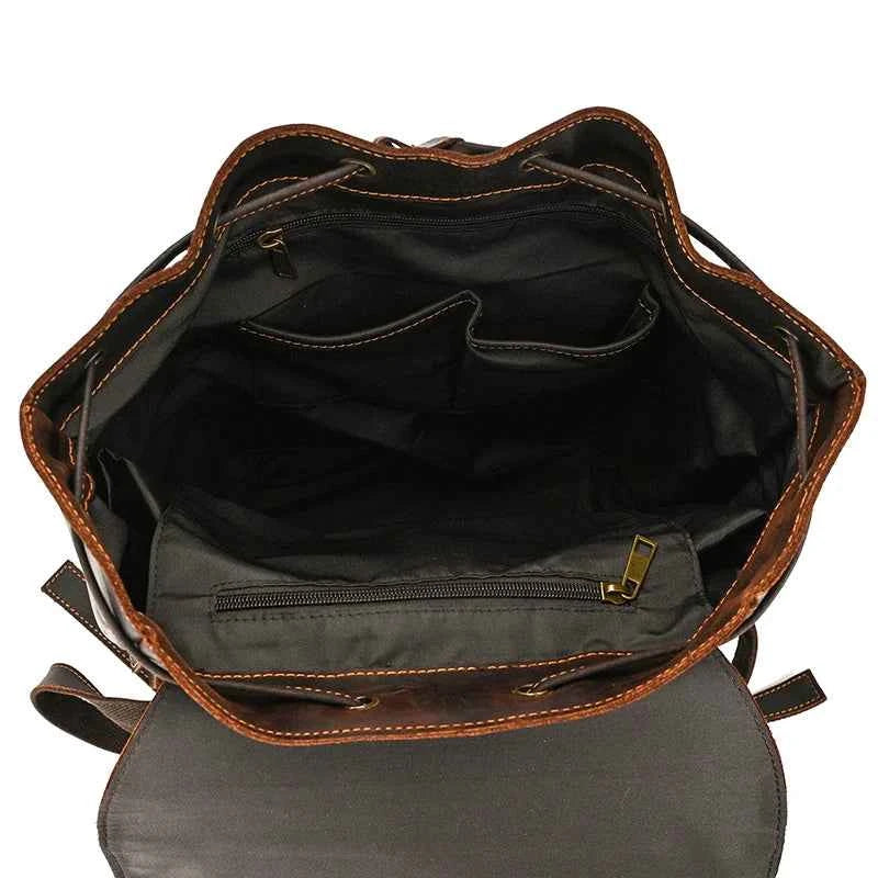 2025 New Arrivals Leather Backpack For Men Male Genuine Leather Laptop Travel Backpack 17 Inch Daypack Shoold Bag Men Male Large