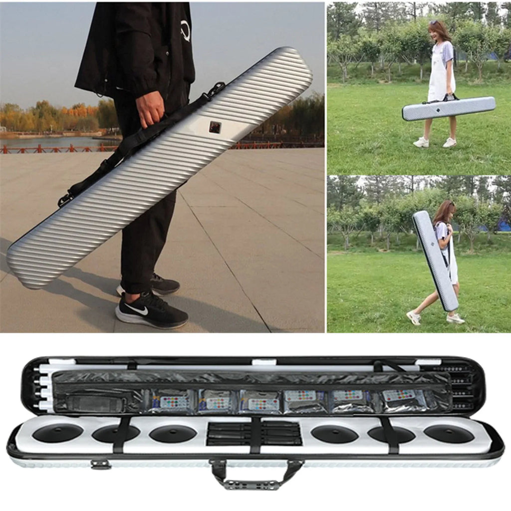 USA Free Shipping 6Pack 5000mAh Battery 4ft RGB Led Tube Light Bar Stand Wiht case for Video Wedding Party DJ Stage Lighting