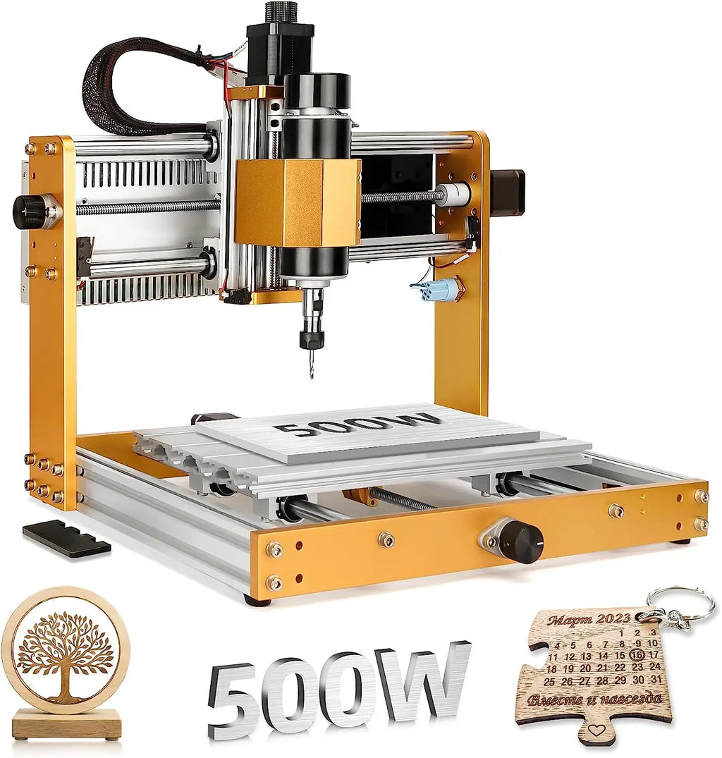 LUNYEE 3018 CNC Lazer Engraver Desktop 500W Wood Router Laser Engraving Cutting Machines for Metal