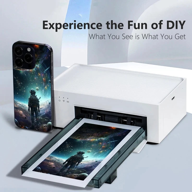 New Desk Printer for Mobile Phone Case, DIY Machine, Back Sticker Printer