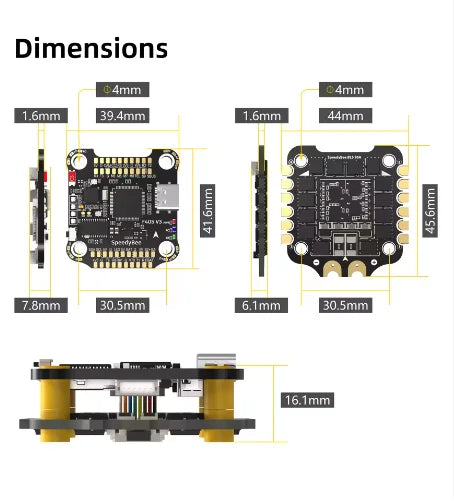 Hot SpeedyBee F405 V3 F4 Stack Flight Controller 30x30 4in1 50A ESC Wireless Betaflight Blackbox Barometer for Fpv Racing Drone