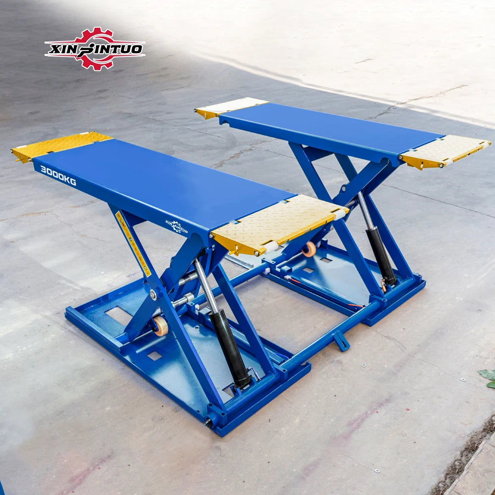 Xinjintuo CE Car Hoist 3.0T Auto Lifter on Ground Scissor Lift Car Elevator