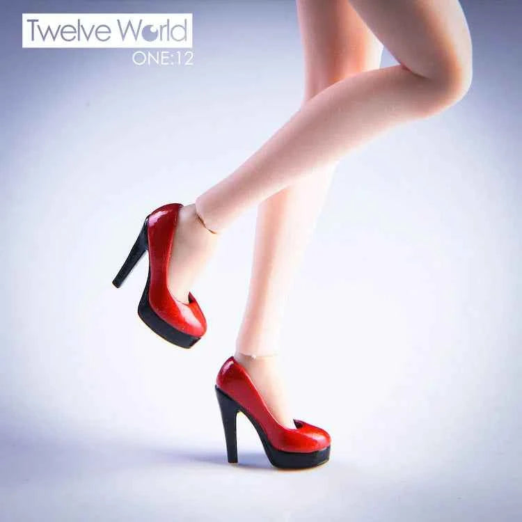 Tbleague 1/12 Scale TW09/TW10 High Heels Female Hollow Shoes for 6" Phicen Female Action Figure Body TWTOYS