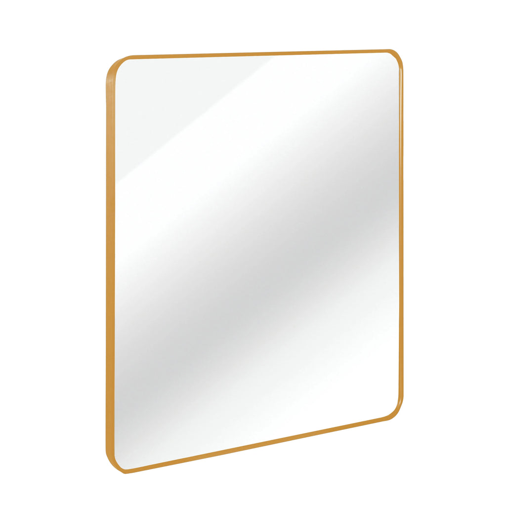 Modern 36in X 36in Inch Gold Frameless Square Bathrrom Mirror with 5mm Aluminium Glass for Home Hotels Wall Decorative Purpose