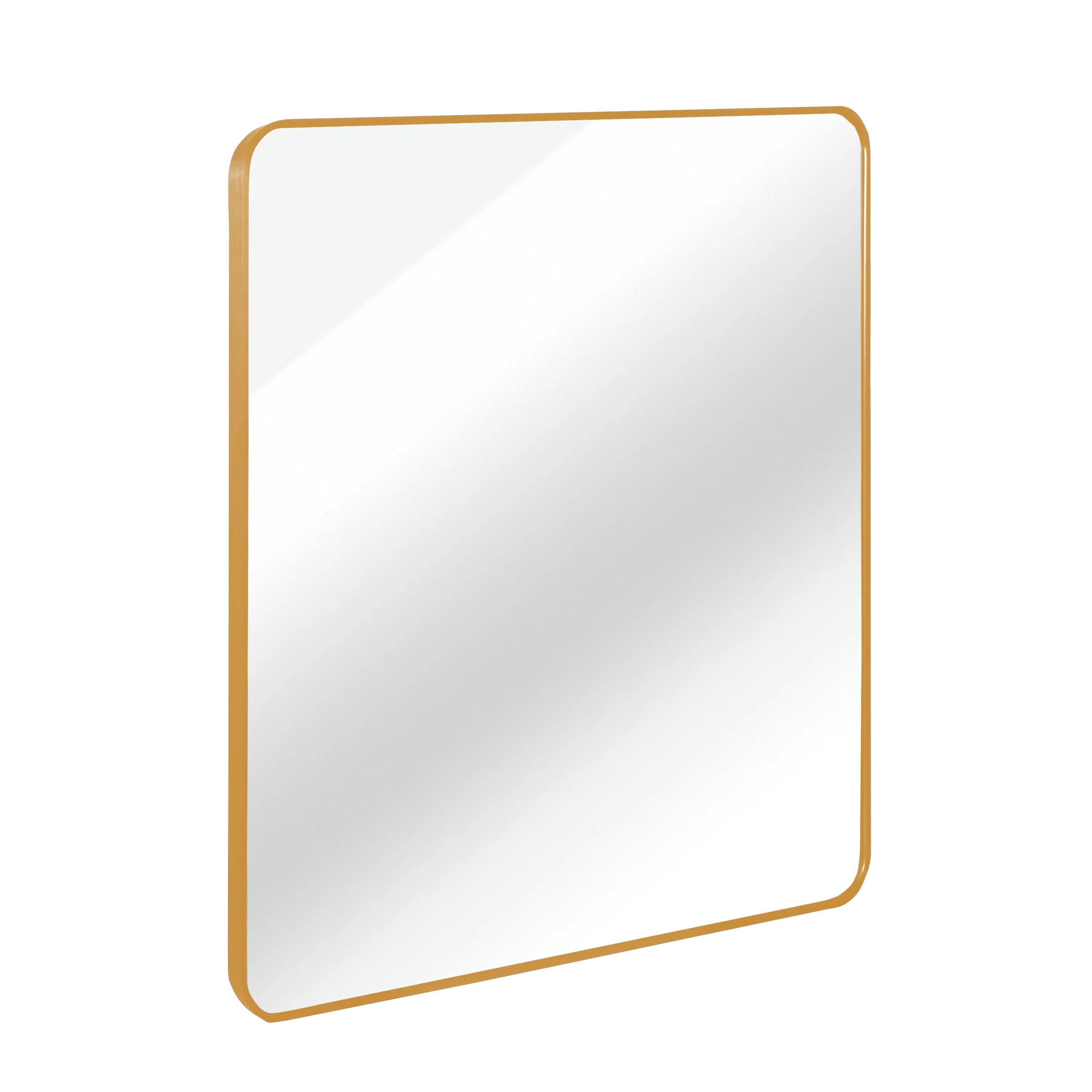 Modern 36in X 36in Inch Gold Frameless Square Bathrrom Mirror with 5mm Aluminium Glass for Home Hotels Wall Decorative Purpose
