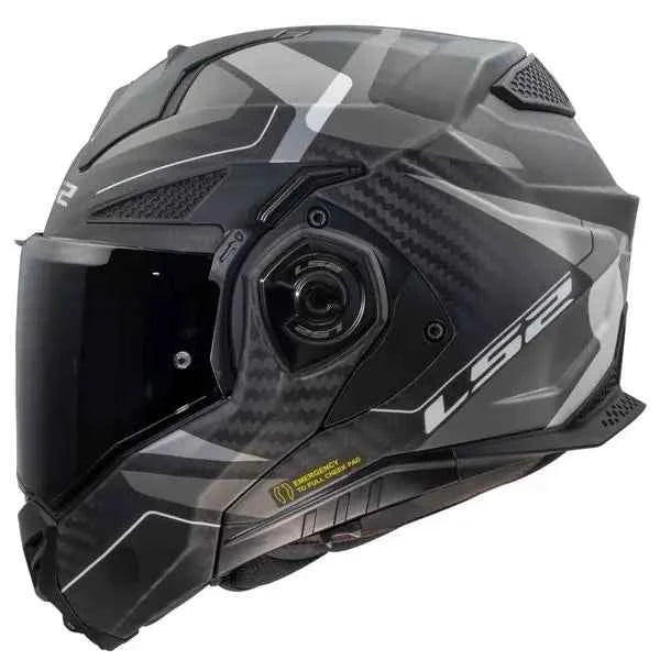FF901 Original Carbon Fiber Rear Flip Helmet with Double Lens 180° Uncover DOT Four Seasons Compatible Fiber 6K for Motorcycles