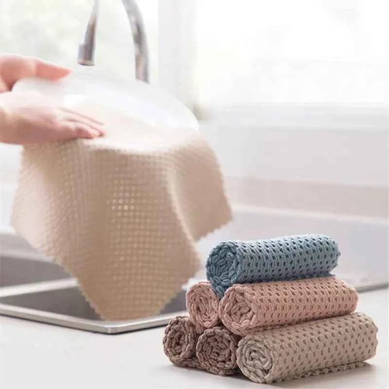 Microfiber Kitchen Cleaning Cloth – Super Absorbent Dish Rag