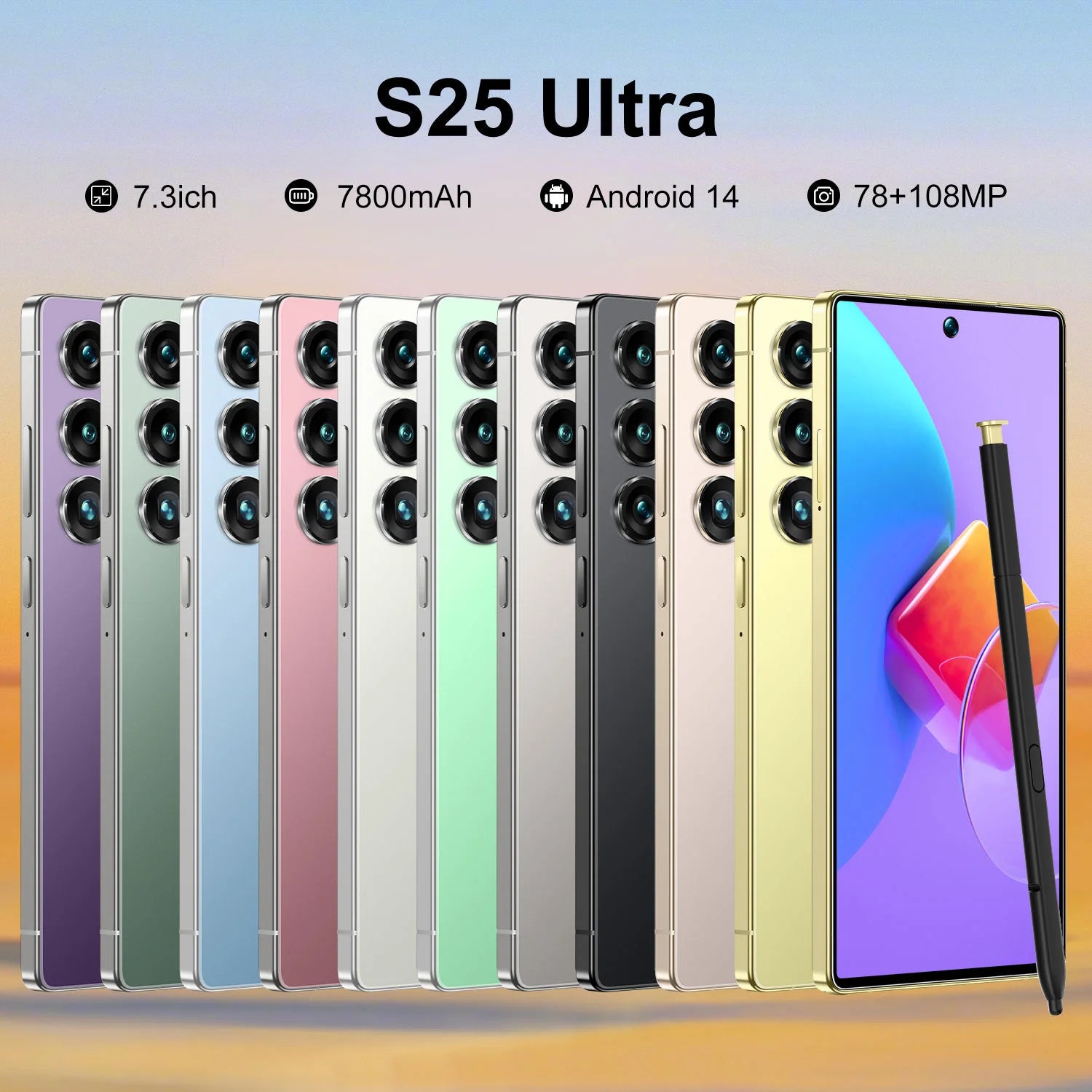 Ultra 5G S24 Smartphone Cheap HD 4GB+128GB Mobile Phone LTE Cellular Spanish Operating Language 4G Capabilities AMOLED 90Hz Octa