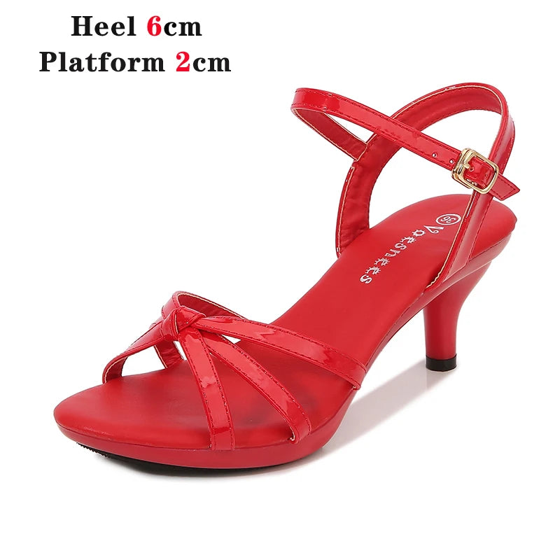 Sandals Women Shoes Big Size 43 Thin Heels Summer Candy Color Peep Toe High Heels Sexy Nightclub Party Slides Cross-Strap Shoes