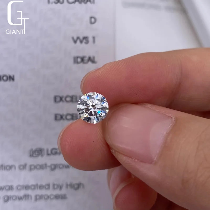 Ready to Ship Wholesale White Loose CVD Diamond Round Brilliant Cut 1.3CT VVS1 IGI Certificate Lab Grown Diamond