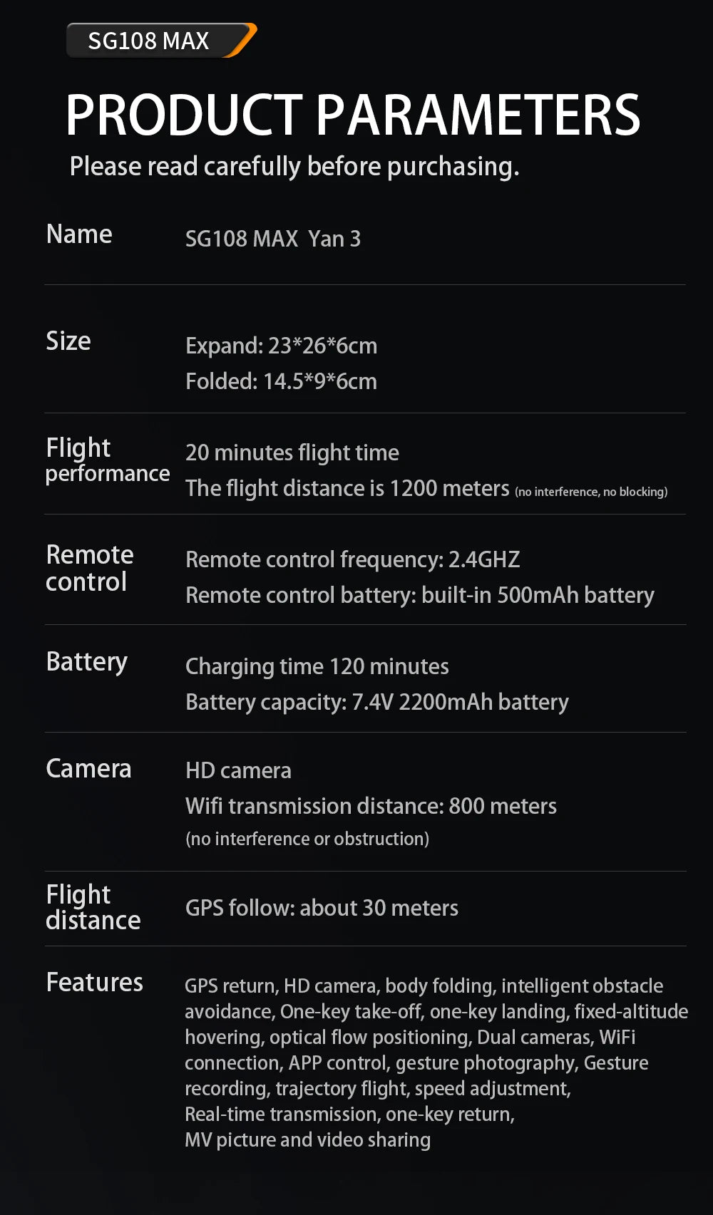 2023 Latest ZLL SG108 MAX RC Drone With 4K 5G WIFI 2-Axis Gimbal FPV Drone With Obstacle Avoidance 1200M Distance RC Drone Toys