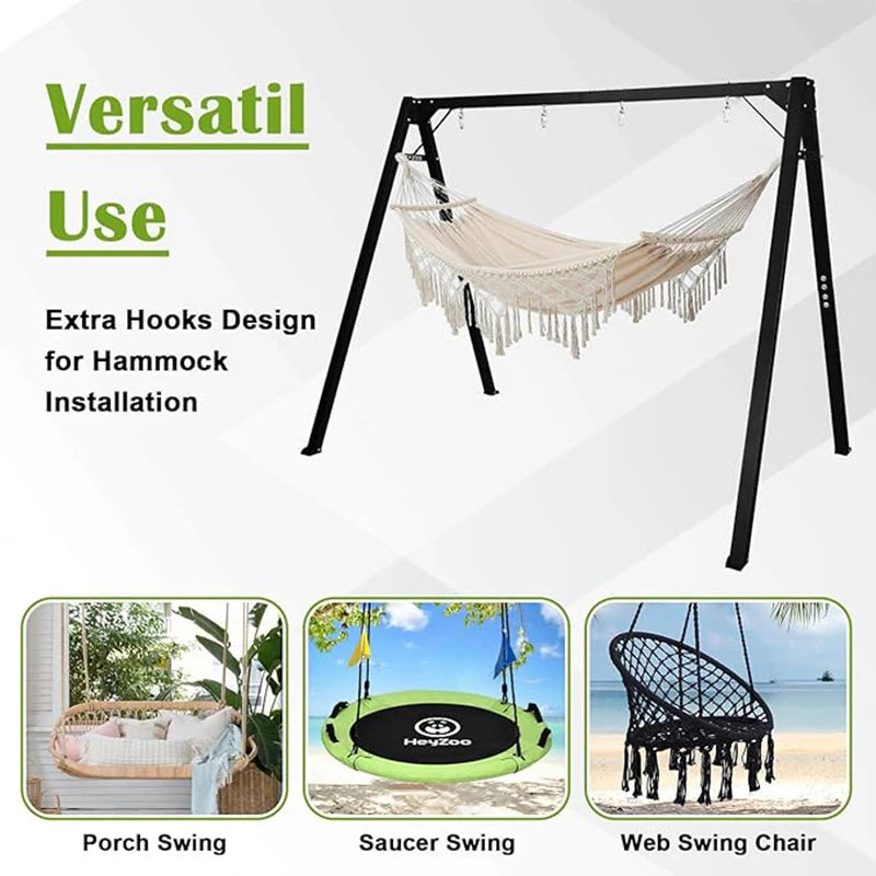 Zoshine Sturdy Load-Bearing Multifunctional Metal Swing Set | Ideal for Courtyard, Terrace & Outdoor Leisure