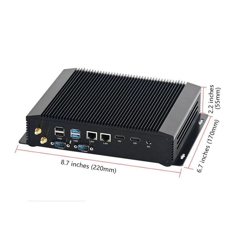 Adipcom MFC-4000 Mini PC CPU Intel 10th Gen Core I5-1035G4 I7-1065G7 16Gmemory 2*DDR4 Fanless Industrial Desktop Office Stock