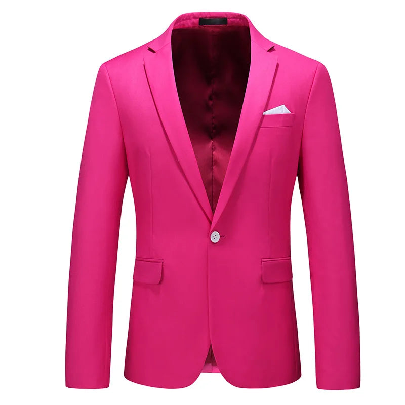 2026 New Men Blazer Coats Casual Business Blazer Jacket Fashion Mens Formal Wedding Blazers Plus Size M-6Xl Solid White Black