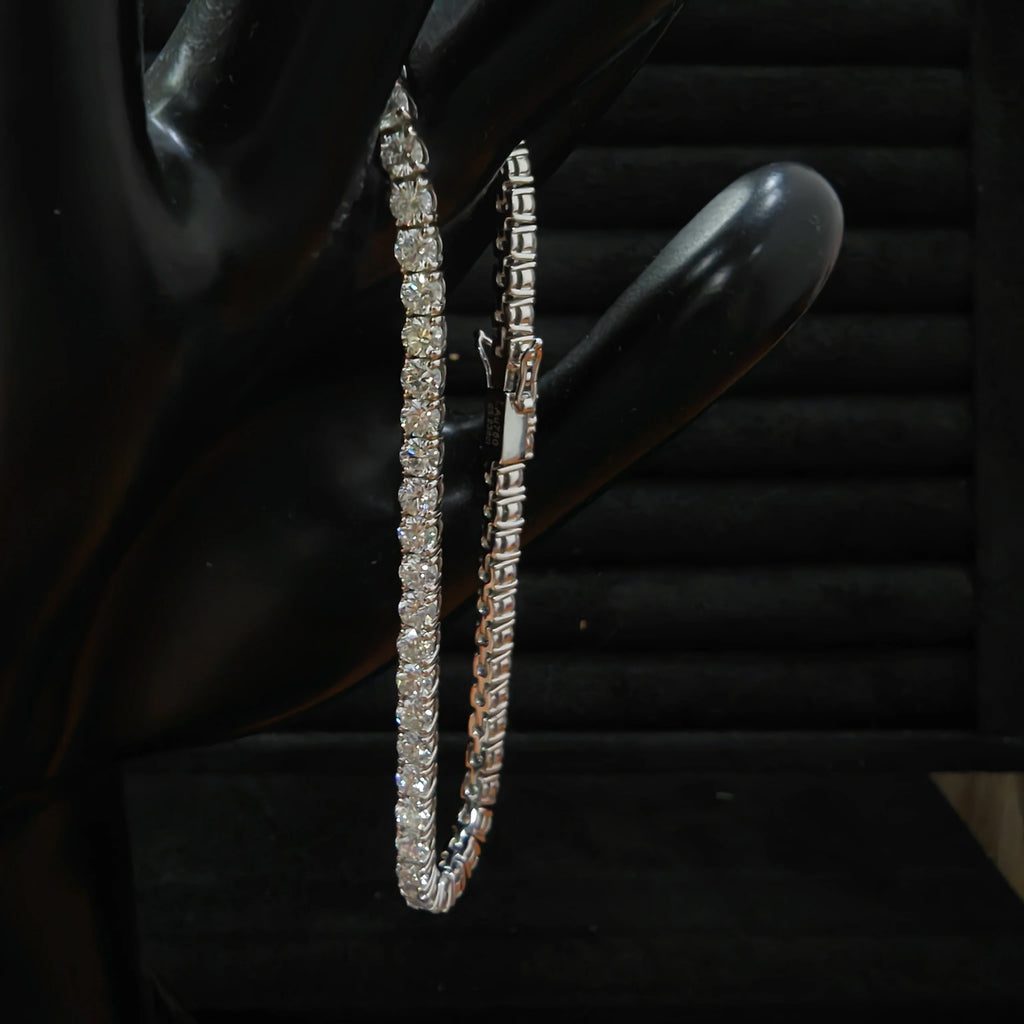 10K 14K Yellow Gold Custom Diamond Tennis Chain Bracelet Lab Grown Diamond Jewelry Bracelets Women