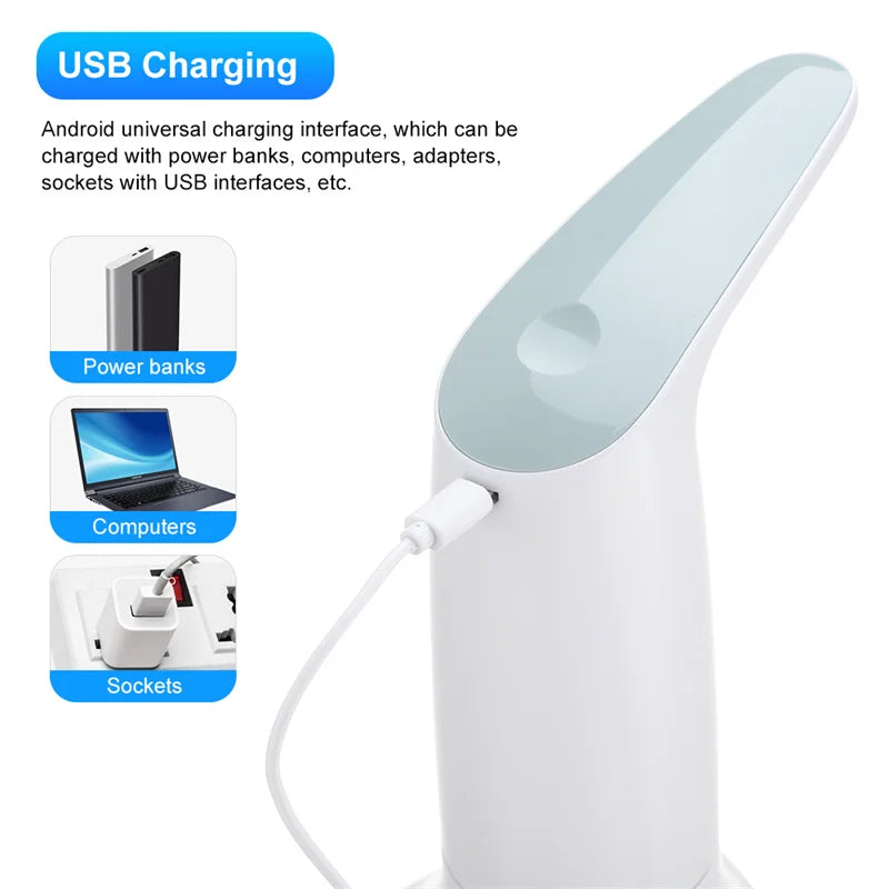 New Electric Smart Water Bottle Dispenser Portable Automatic Drinking Water Pump with Base LED Night Light Device