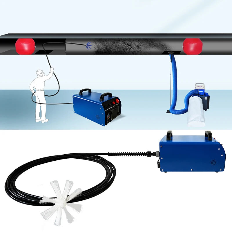 Handheld Portable Flexible Shaft Hvac air Conditioner Duct Power Chimney Cleaning Machine
