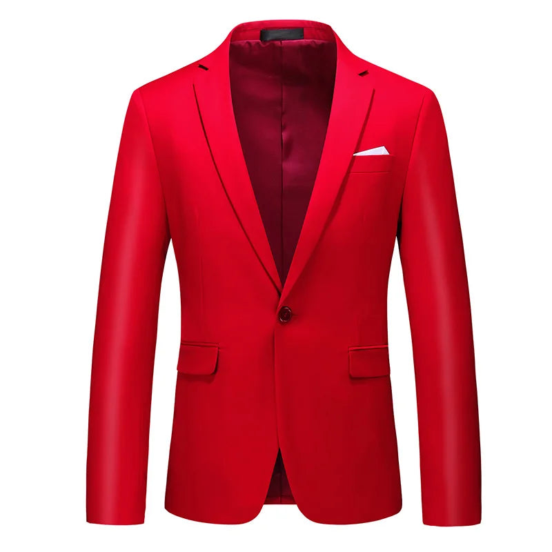 2026 New Men Blazer Coats Casual Business Blazer Jacket Fashion Mens Formal Wedding Blazers Plus Size M-6Xl Solid White Black