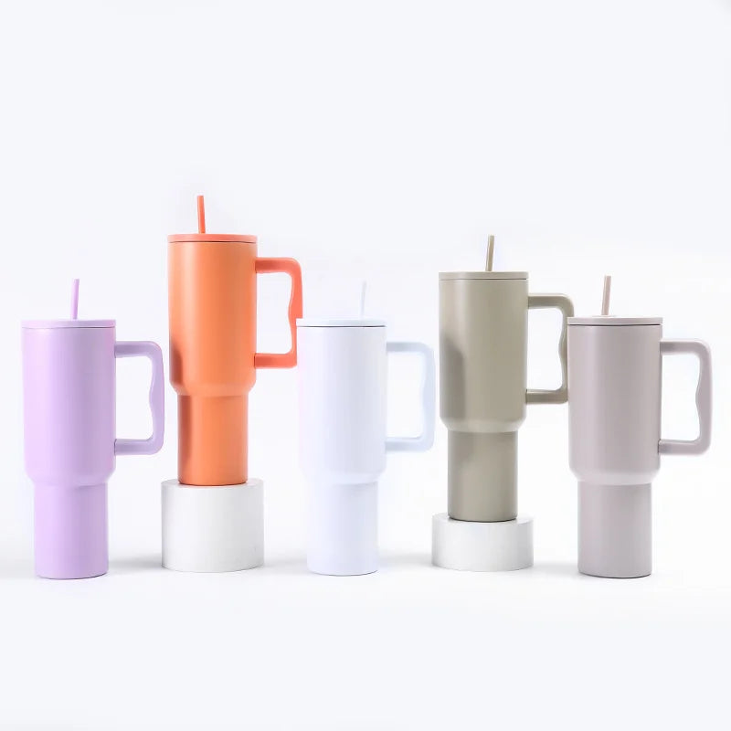Us in Stock 40 OZ Insulated Office Use 20oz 24oz 32oz 40 OZ Flip Straw Tumbler for Home Office Outdoor Daily Use