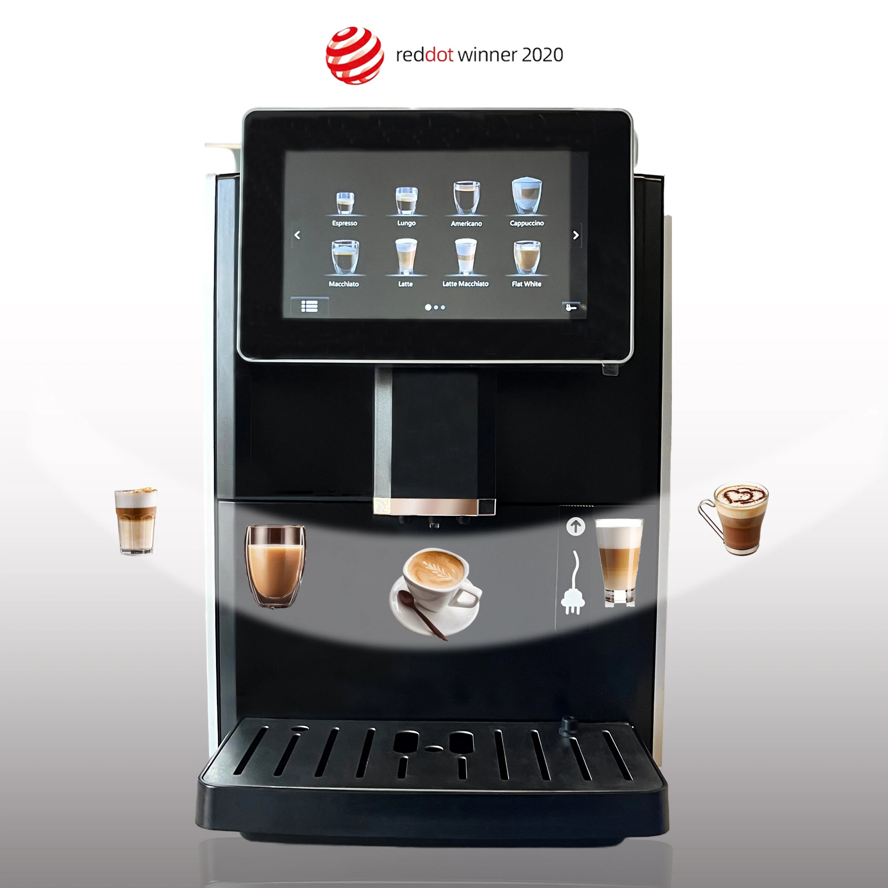 Household Smart Coffee Maker Fully-automatic Multi-language Espresso Coffee Maker Machine with CE CB EMC Certificated