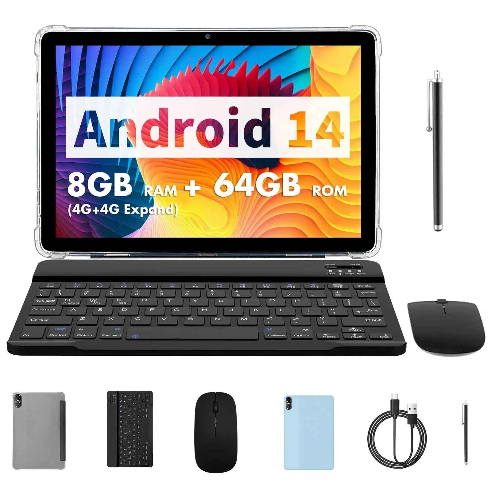 Hot Selling OEM 10 Inch Android Tablet PC Keyboard Touch Screen 5G Network 64GB RAM USB Interface  Original Tablet Education