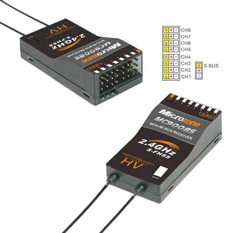 Microzone MC10 10CH 2.4Ghz FHSS RC Transmitter With MC9008S Receiver PCM2048 PWM /M.Bus for RC FPV Racing Drone Airplane
