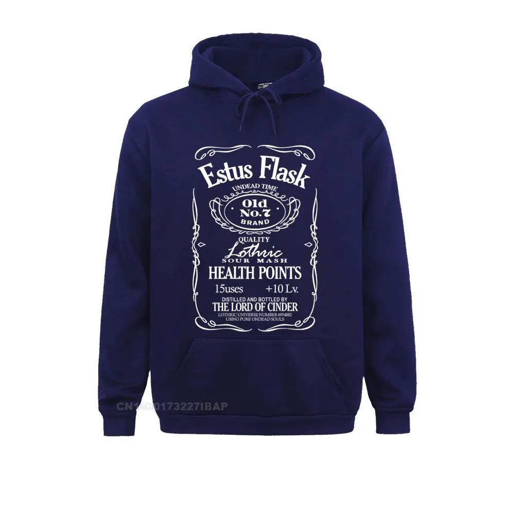 Men's Dark Souls Estus Flask Harajuku Hoodies Game Knight Weapons Drink Sportswear Men Christmas Streetwear Jacket Sweater