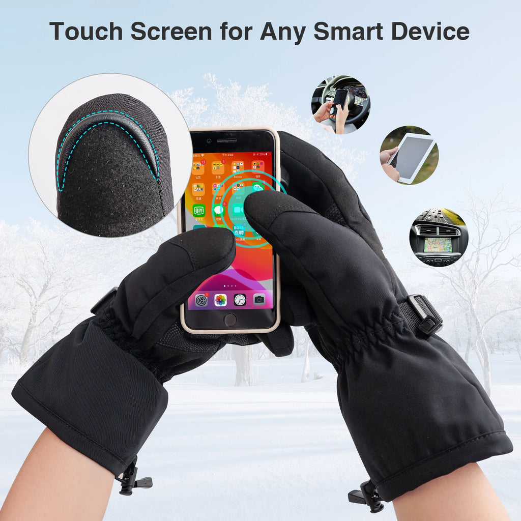 SAVIOR Poland Oversea Location Heated Waterproof Winter Gloves Outdoor Sports Snowboarding & Motorcycle Racing Warm Gloves