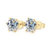 Free Shipping 925 Sterling Silver Round Moissanite Classic Simple Six Claw Earrings for Ladies Christmas Gift Moissanite Jewelry