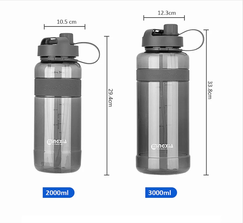 0.7-3L Sports Water Bottle Outdoor Portable Drink Bottle with Handle Drinking Utensils for Man Woman Large Capacity Water Cup