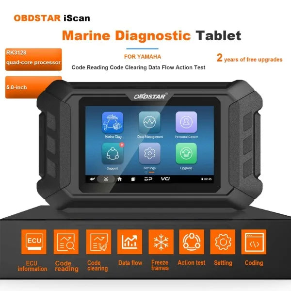 OBDSTAR IScan for YAMAHA Marine Diagnostic Tool Code Reading/Clearing Data Flow Action Test for 2003 -2022 All Jet Ski Outboard