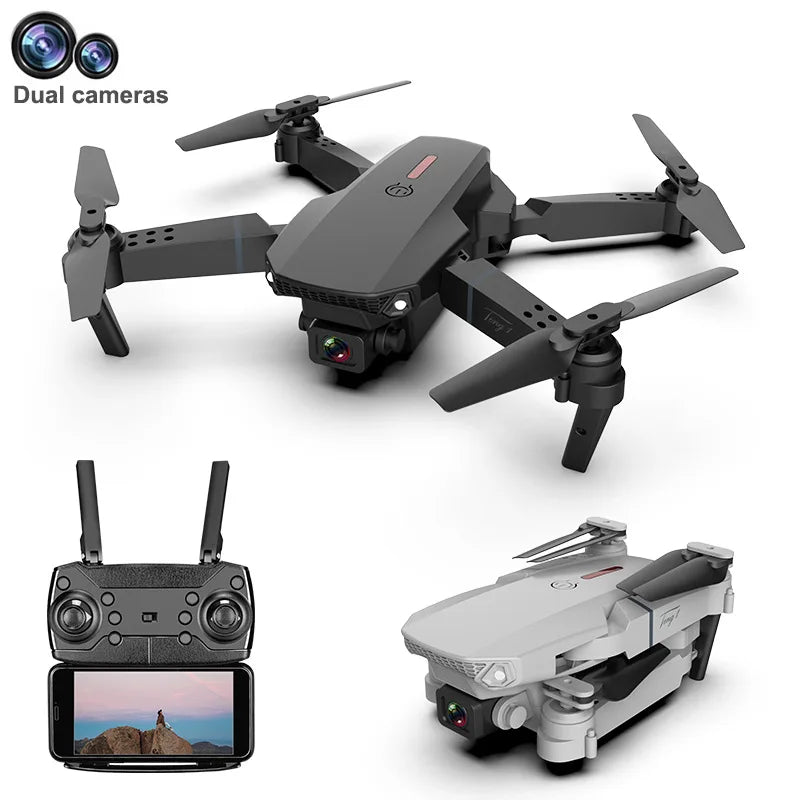 Wholesaler 720P 4K Dual E88 Folding Drone with Camera Mini Air Drone E88 Pro Remote Control Plastic Drones