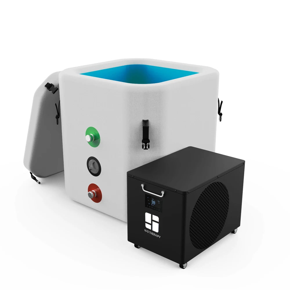 Brand New Portable Ice Bath Inflatable Cold Water Bathtub Ice Bath Tubs Recovery Barrel Portable Cold Plunge 1Hp Water Chiller