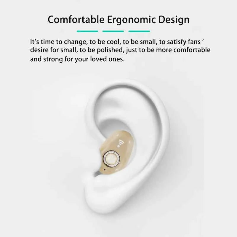 Mini Invisible Ture Wireless Earphone Noise Cancelling Bluetooth Headphone Handsfree Stereo Headset TWS Earbud With Microphone