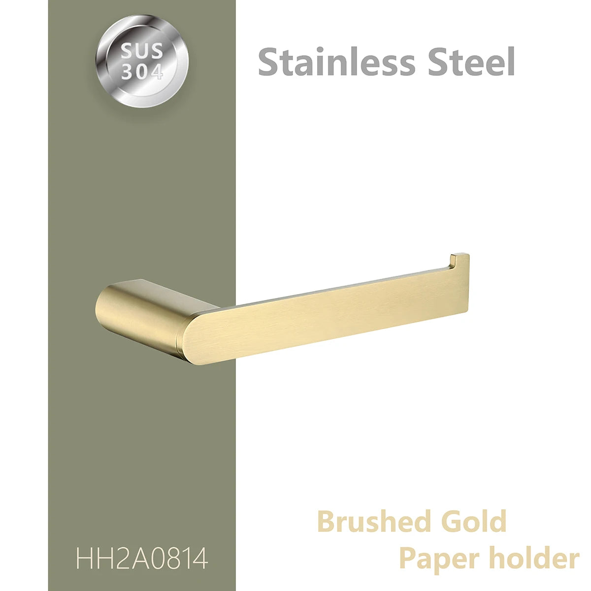 Luxury Wall Mounted Brushed Gold Bathroom Accessories Set Stainless Steel Towel Bar Set Hardware Accessories