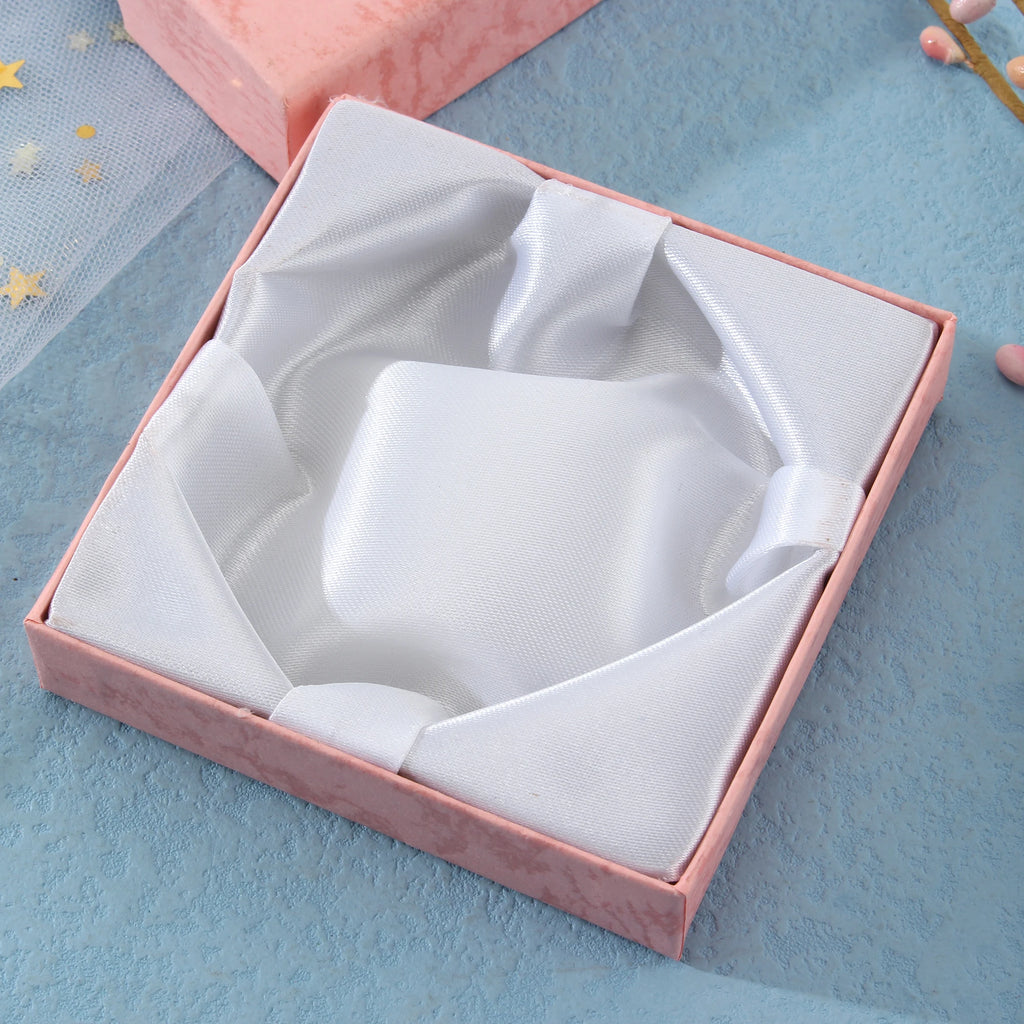Square Rose Printed Jewelry Packaging Box Bracelet Necklace Storage Case Cardboard Gift Box Jewelry Organizer Case
