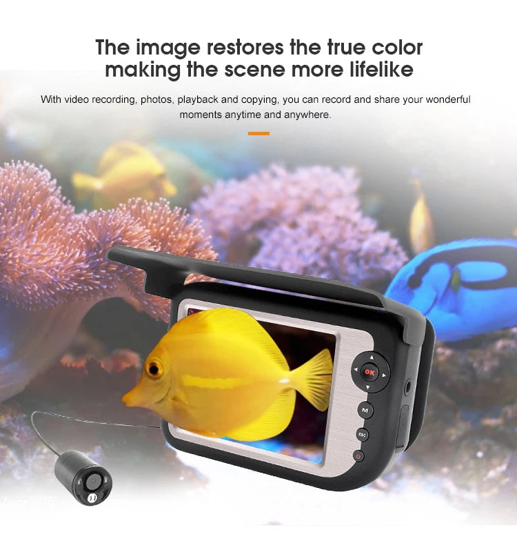 HR-5025D Custom Printed Portable High Quality Durable 25M 5Inch Sea Winter Ice Fishing Underwater Camera Video Recording Fish