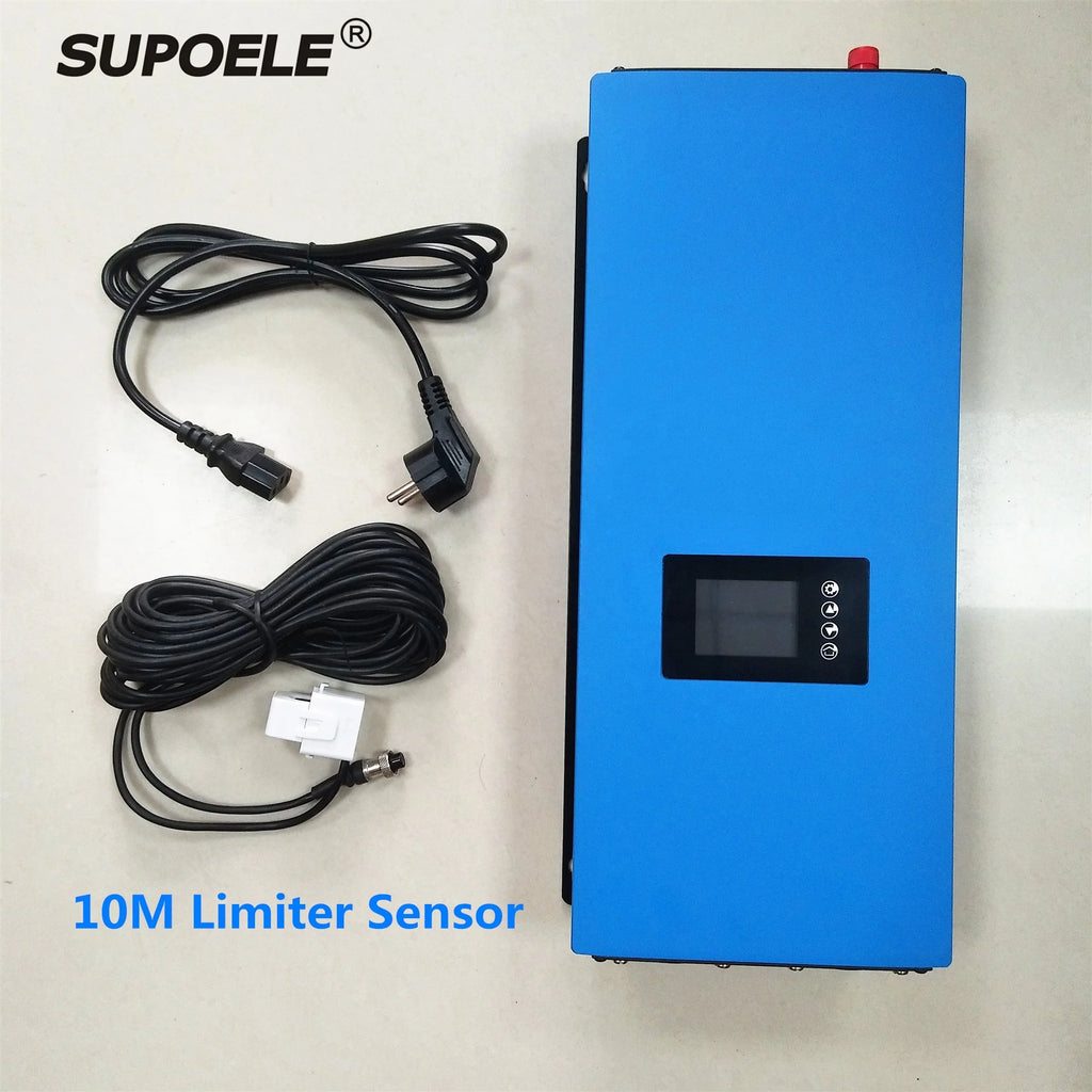 SUPOWER LCD Display 2000W Solar Grid Tie Inverter with Limiter Sensor 10M AC 220V/230V 50/60Hz 50-90V MPPT 2-Year Warranty