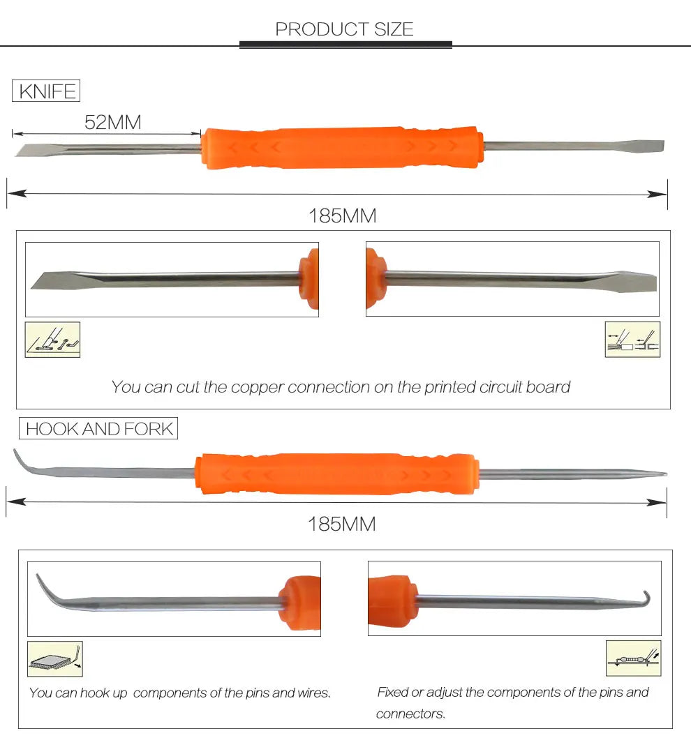6 in 1 Auxiliary Tools Satisfy 12 Kinds of Requirements Pressure Drill Pry Stamp Cut Crape Hook Pull Brush Welding Maintenance